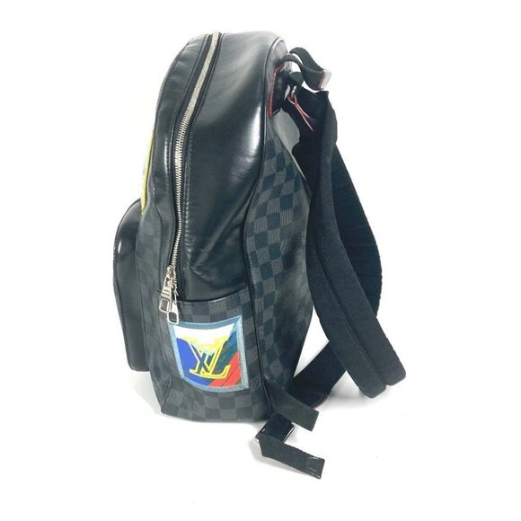 LOUIS VUITTON N40042 Damier Graphite LV Alps Collection Backpack-Bag